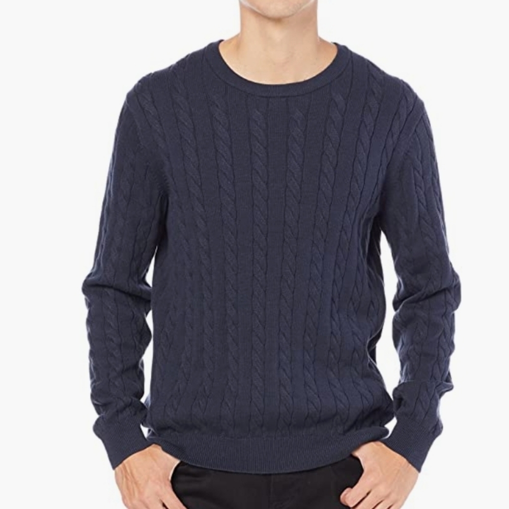 Amazon Essentials Crewneck Cable Knit Sweater